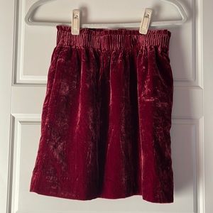 J.Crew velvet pull on skirt